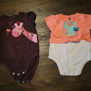 "Animals" 2 pc onesies